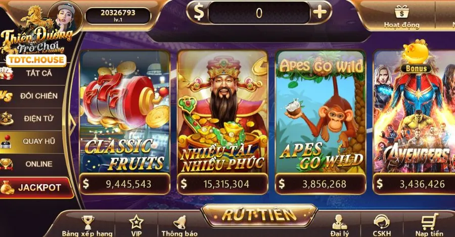 Trò chơi slot game nổ hũ BEC88